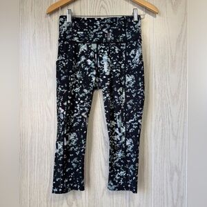 Lululemon Wunder Train High-Rise Crop 23” Distorted Nature Multi Black Size 6